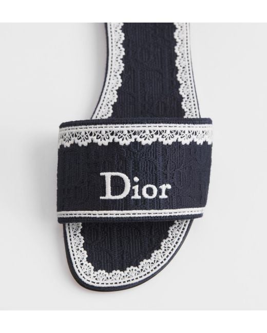 Dior Blue Dentelle Slide
