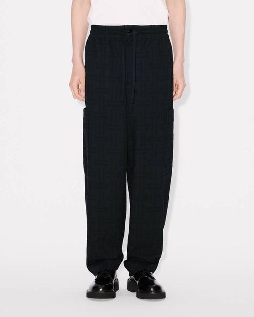 KENZO Black Weave' Cargo Jogpants for men
