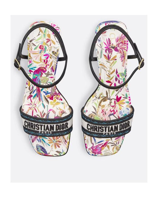 Dior Metallic Dway Heeled Sandal
