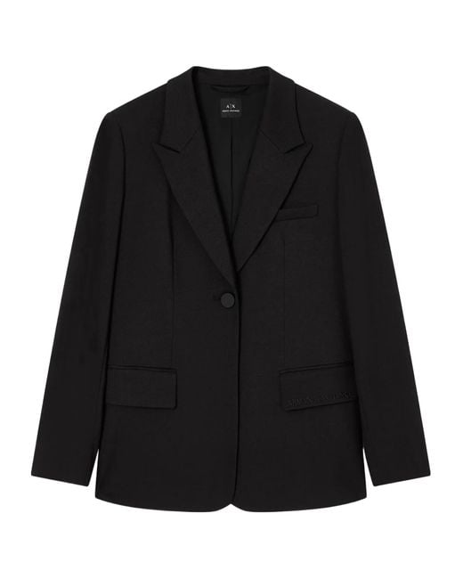 ARMANI EXCHANGE Black Single Button Blazer