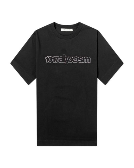 1017 ALYX 9SM Black T-Shirt With Round Neck And Short Sleeves