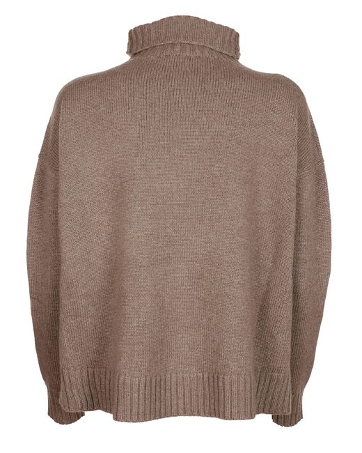 Max Mara Brown Trau Turtleneck Pullover