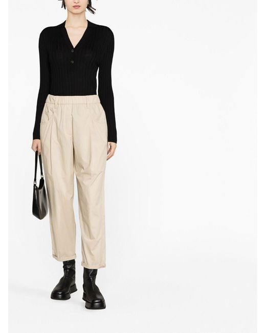 Brunello Cucinelli White Elastic Sweatpants