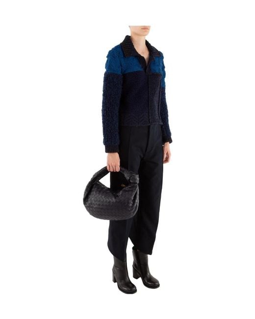 Bottega Veneta Black Cropped Straight-Leg Trousers