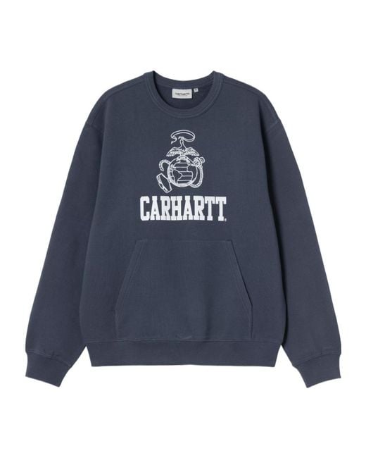 Carhartt Blue Graphic Logo Sweatshirt for men