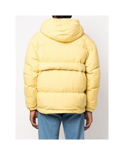 K-Way Yellow Padded Zip Up Coat for men