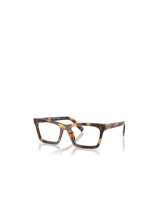 Miu Miu White Eyewear Square-Frame Glasses