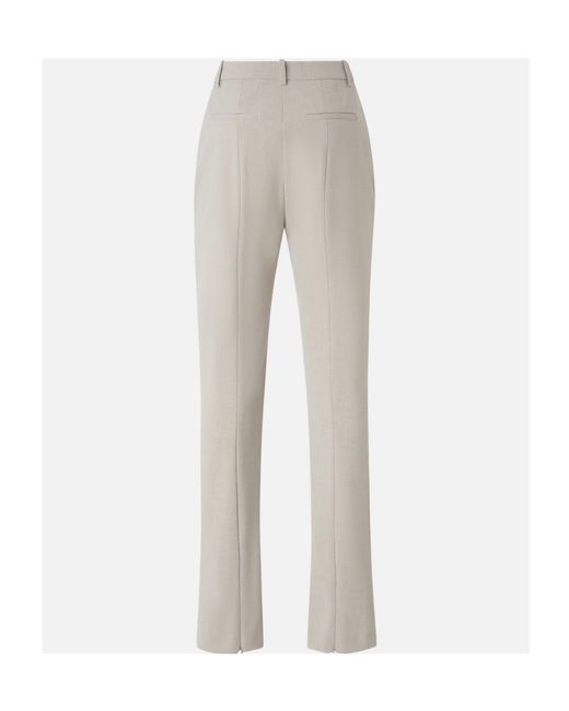 Pinko Gray Button-Fastening Straight Trousers