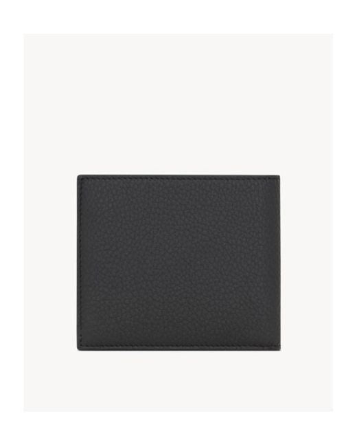 Saint Laurent Black Tiny Cassandre East/West Wallet for men