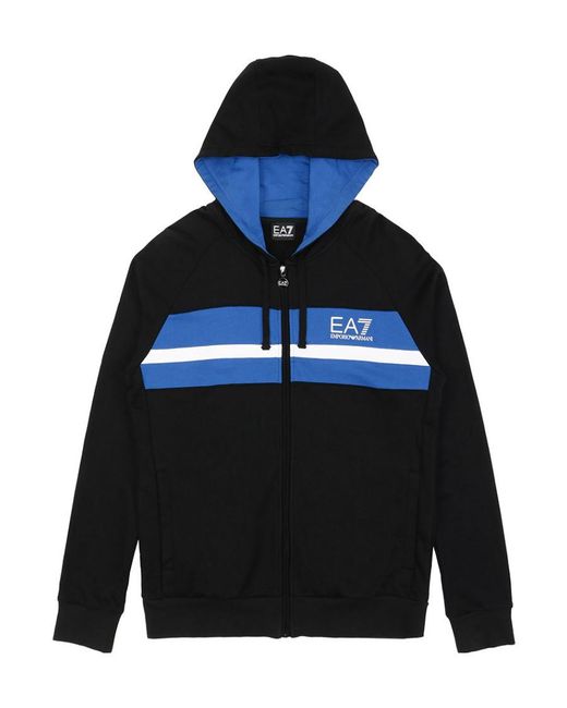 Emporio Armani Blue Spliced Logo Sports Jacket for men