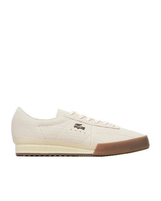 Lacoste White Aura Leather Sneakers for men