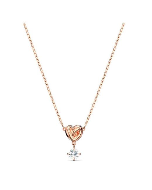 Swarovski White Lifelong Heart Chain Pendant