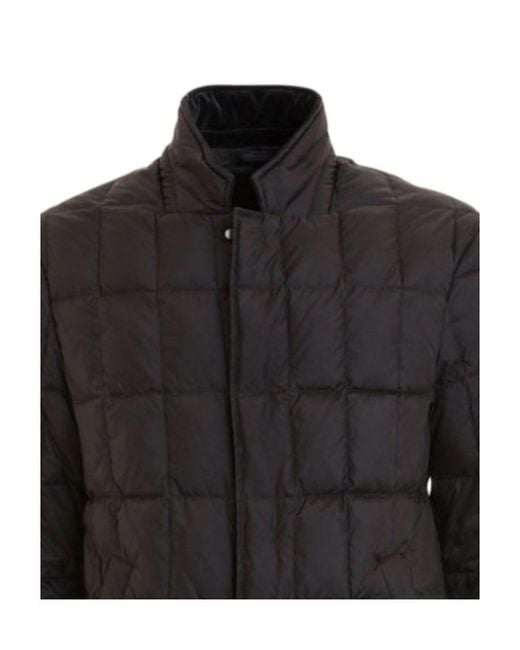 Armani Collezioni Black Quilted Cushioned Down Jacket for men