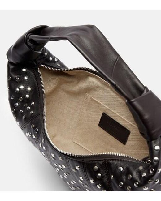 Lemaire Black Croissant Large Leather Shoulder Bag