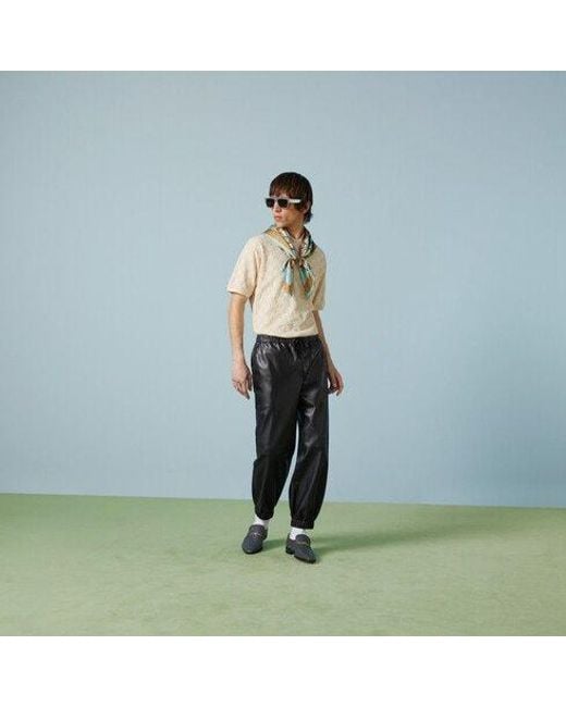 Gucci Natural Monogram-embroidered Stretch-cotton Piqué Polo Shirt for men