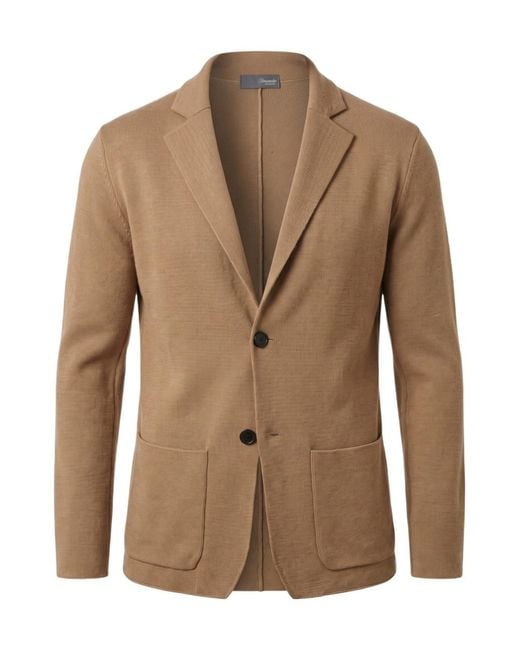 Drumohr Brown Single-Breasted Blazer for men