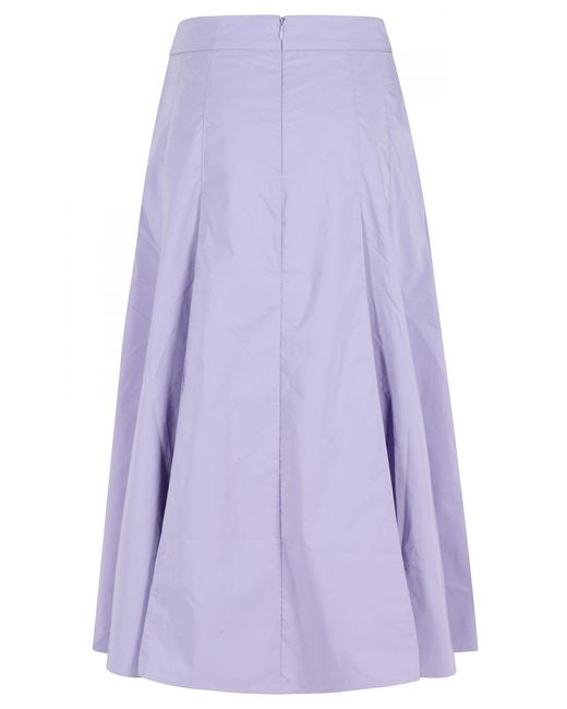 Essentiel Antwerp Purple Jaelyn Deep Pleat Midi Skirt