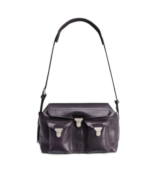 Lemaire White Medium Gear Leather Shoulder Bag for men