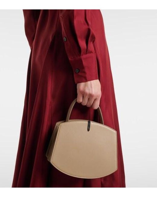 Emilia Wickstead Red Riko Belted Silk Twill Shirt Dress