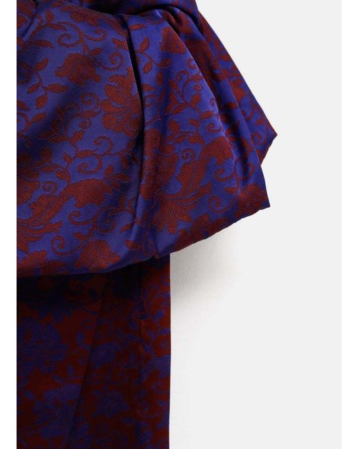 Dries Van Noten Purple Turned Neck Dress