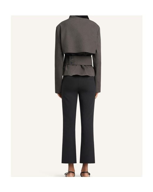 Courreges Gray Buckle Long-Sleeves Cotton Jacket