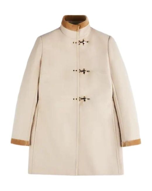 Fay Natural Virginia Wool Blend Coat