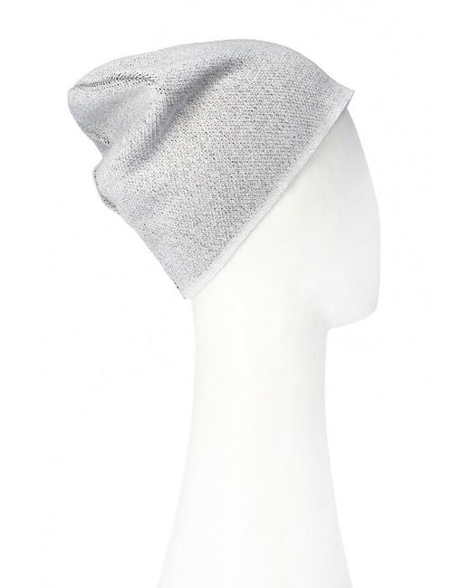 Moschino White Teddy Bear Beanie