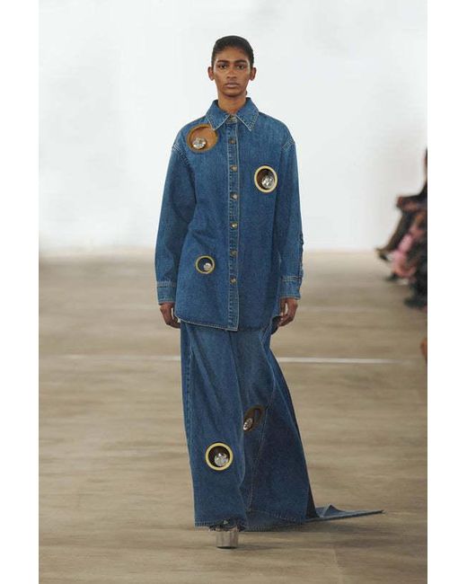 Area Blue Wide-Leg Jeans