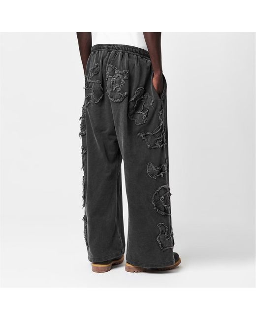 Acne Black Drawstring Wide-Leg Track Pants for men