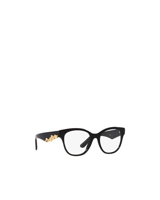 Dolce & Gabbana White Eyewear Round Frame Glasses