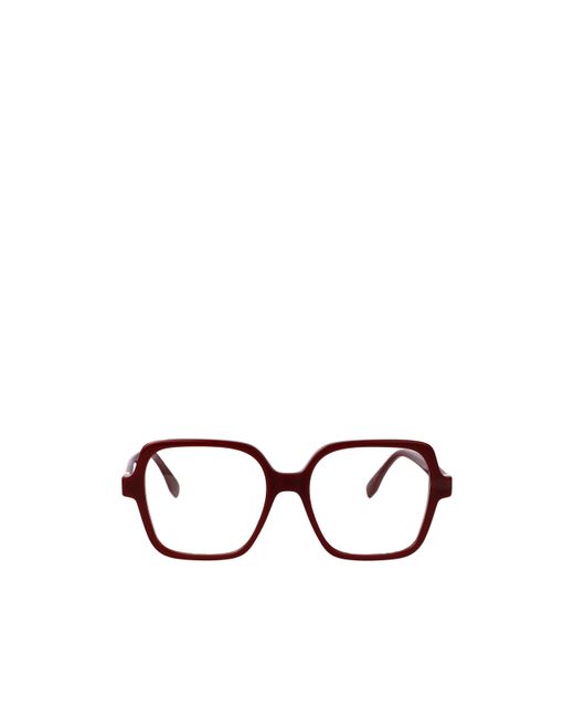 Fendi White Eyewear Square Frame Glasses