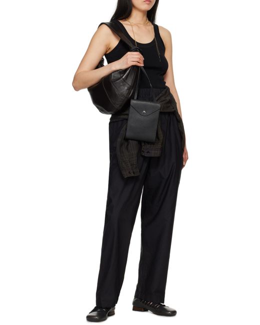 Lemaire Black Straight-Leg Belt-Looped Trousers for men