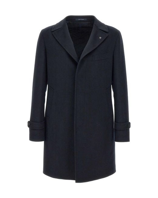 Tagliatore Blue Thomas Single-Breasted Coat for men