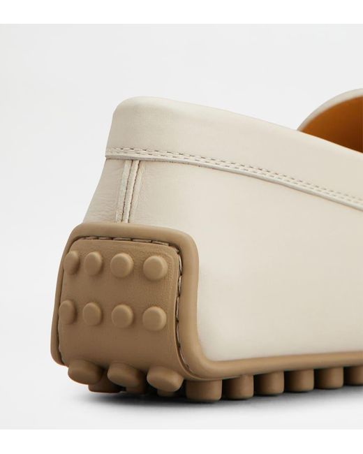 Tod's Natural Leather Loafers