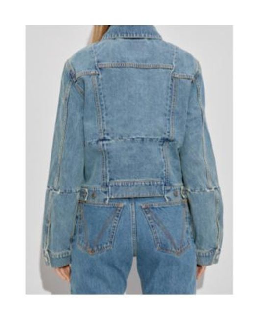 Vetements Blue Panelled Denim Jacket for men