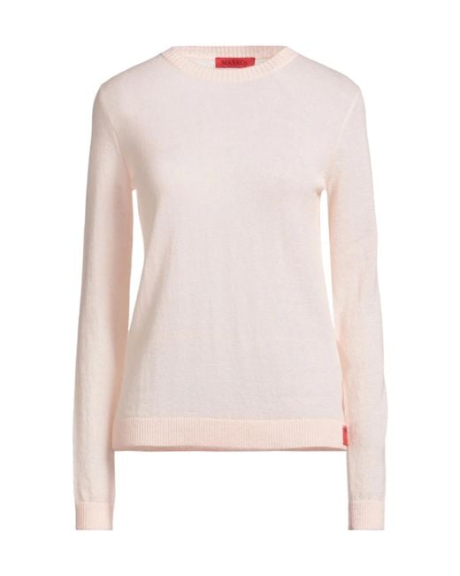 MAX&Co. Pink Long Sleeve Crew Neck Sweater