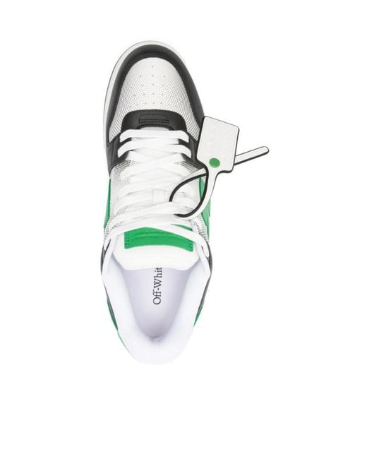 Off-White c/o Virgil Abloh Green Arrow Panel Low-Top Sneakers for men