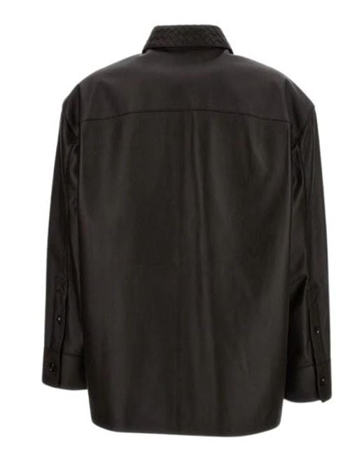 Bottega Veneta Black Collared Long-Sleeved Shirt