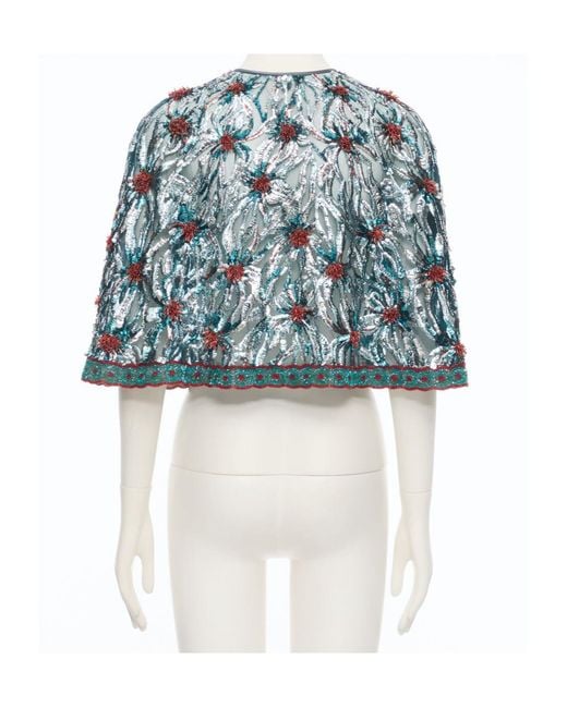 Valentino Blue Round-Neck Shawl