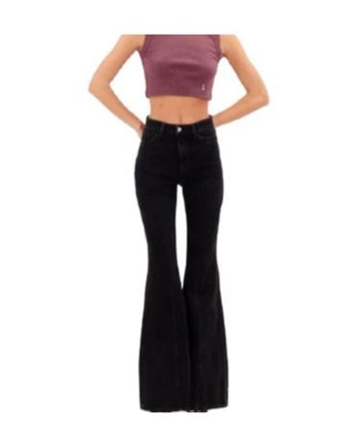 ICON DENIM Black Stella Flared Jeans