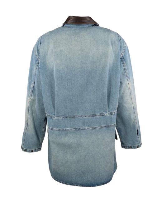 Woolrich Blue Shirt-Collar Pocket Denim Jacket