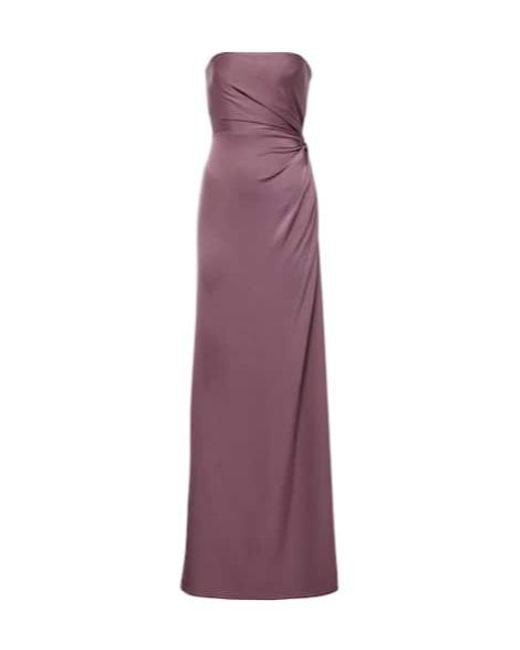 Alex Perry Purple Strapless Satin Crepe Gown