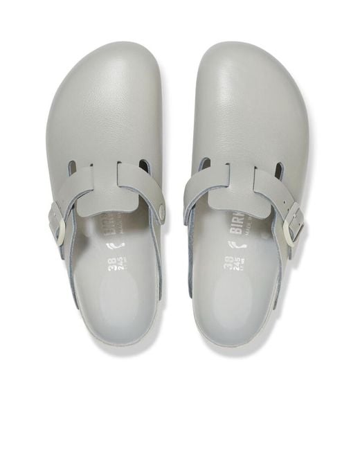 Birkenstock White Boston Slippers for men