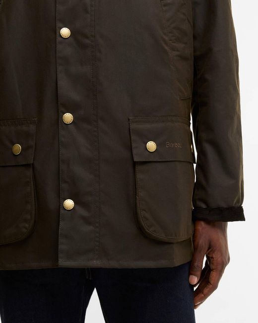 Barbour Black Waxed Cotton Jacket for men