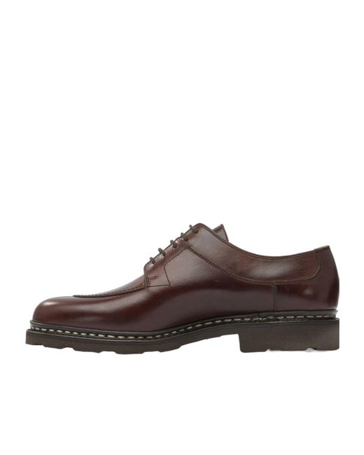 Paraboot Brown Round Toe Business Dress Shoes for men