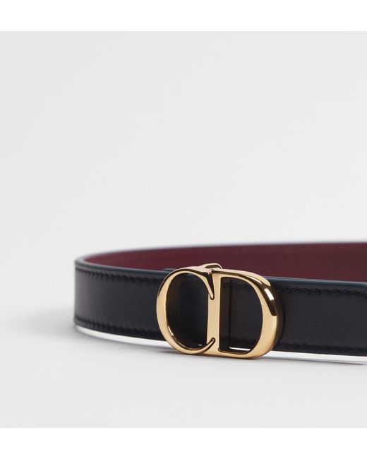 Dior White Reversible Cd Icon Belt