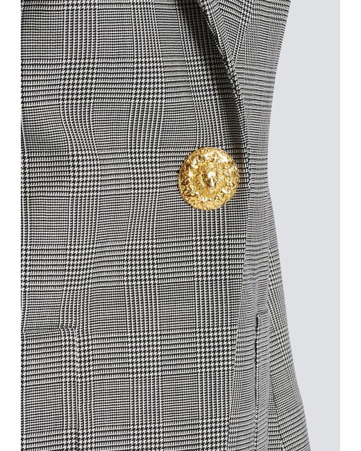 Balmain Gray 1-Button Jacket