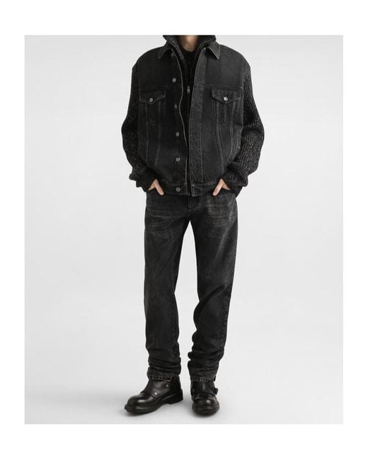 Dolce & Gabbana Black Buttoned Denim Jacket for men