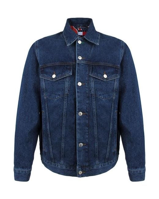 Tommy Hilfiger Blue Washing Effect Denim Jacket for men