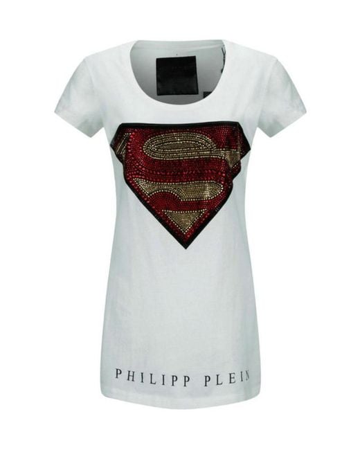 Philipp Plein White Logo Details T-Shirt